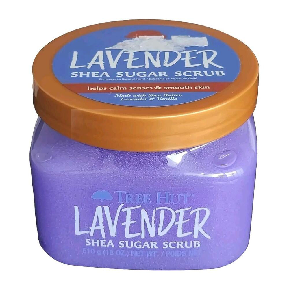 NEW Tree Hut Lavender Shea Sugar Scrub Shea Butter Lavender & Vanilla 18 Oz RARE